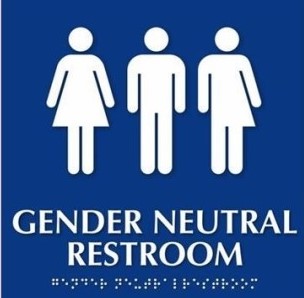 미국 할리우드에 있는 성중립화장실.