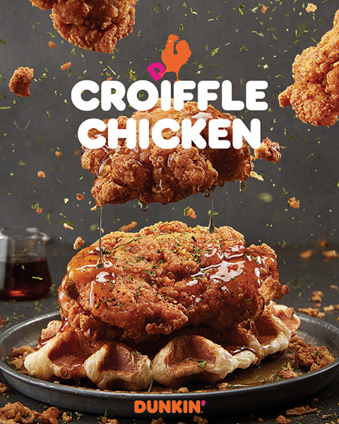 던킨은 크로플과 치킨을 한 번에 맛볼 수 있는 ‘치킨 크로플’ 6종을 출시했다. [사진=SPC]