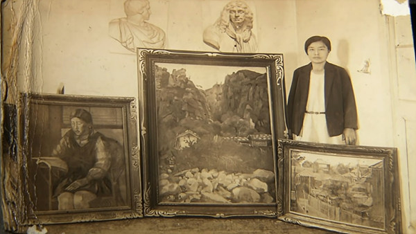 1935년 나혜석 작품 전시회. (KBS'역사저널 그날')