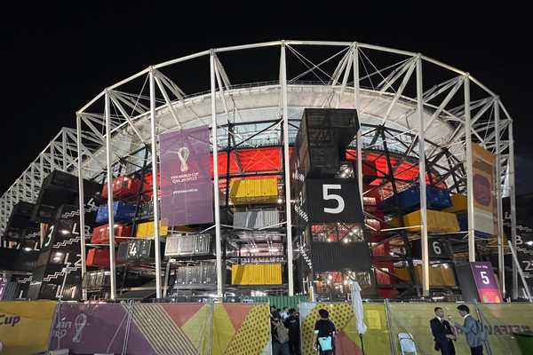 2022 카타르 월드컵 16강전 대한민국 대 브라질 경기가 열리는 974 스타디움. (연합뉴스)