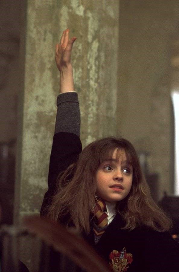 10살이던 2000년에 영화 ‘해리 포터와 마법사의 돌’에서 헤르미온느를 연기한 엠마 왓슨.