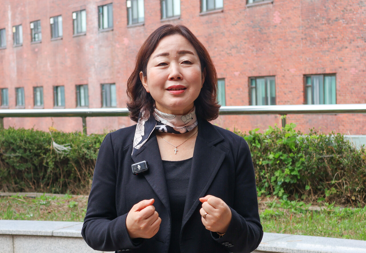 한남대 학부모회장으로 위촉된 박미숙 대전시민연대 대회협력국장. (사진=참행복나눔운동)